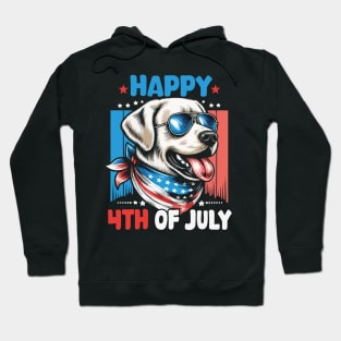 Patriotic American Labrador Retriever Happy 4th of July Hoodie